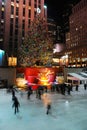 Skating at Rockefeller Center Royalty Free Stock Photo