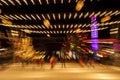 Ice Skaters And Holiday Lights Blur Royalty Free Stock Photo