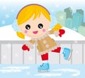 Ice skates girl