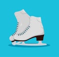 ice skates shoes isolated vector illustration