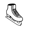 Ice Skates or Ice Skating Shoes Boots with Blades Cartoon Retro