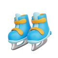 Ice Skates, Winter Sports, 3d rendering