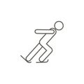 Ice skating athlete vector icon. Simple element illustration from map and navigation concept. Ice skating athlete vector icon.