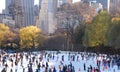 Ice skating in Central Park Royalty Free Stock Photo