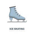 Ice Skating icon. Flat sign element from extreme sport collection. Creative Ice Skating icon for web design, templates Royalty Free Stock Photo