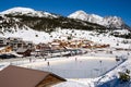 Ice skating rink Winter holiday sports. Montgenevre, France