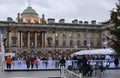 Ice Skating at Somerset House, London, England