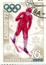 Ice skating stamp