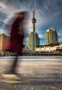 Ice Skating in Toronto Royalty Free Stock Photo