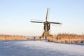 Ice skating in winter in the Netherlands Royalty Free Stock Photo