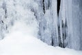 Ice and snow cave in Winter Berkshire hills Massachusetts Royalty Free Stock Photo