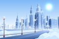 Ice Snow City Composition Royalty Free Stock Photo