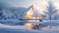 Ice snow and geometric shapes collide in a striking representation of winter