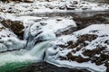 Ice and Snow on Little River in the Great Smoky Mountains Royalty Free Stock Photo