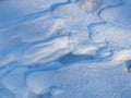 Ice spills covered in snow. Background