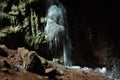 Ice stalactites in cave Bolshoy Buzuluk,Ukraine