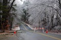 Ice storm, road closed Royalty Free Stock Photo