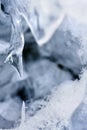 Ice structure from winter creek. Royalty Free Stock Photo