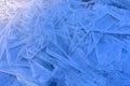 Ice surface from blue-white crystals Royalty Free Stock Photo