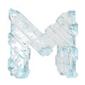 Ice symbol with diagonal thick straps. letter m Royalty Free Stock Photo