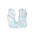 Ice symbol with diagonal thick straps. letter u Royalty Free Stock Photo