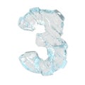 Ice symbol with diagonal thick straps. number 3