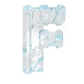 Ice symbol with thick vertical straps. letter f