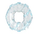 Ice symbol with thick vertical straps. letter o