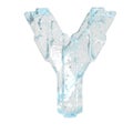 Ice symbol with thick vertical straps. letter y
