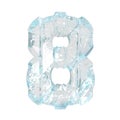 Ice symbol with thick vertical straps. number 8