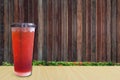 Ice Tea,iced lemon tea on wooden background Royalty Free Stock Photo