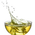 Ice tea. Splash in glass. Clipping path Royalty Free Stock Photo