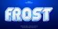 Ice text effect, editable frozen game and cartoon text style