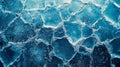 Ice Texture Cracks Abstract Blue Winter - AI Generated