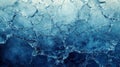 Ice Texture Cracks Abstract Blue Winter - AI Generated