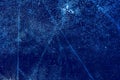 Ice texture with frozen bubbles and cracks on a dark blue background. Beautiful abstract decorative background. Stylish abstract Royalty Free Stock Photo