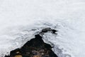 Ice texture, interesting frozen lake patterns, naturally created forms.