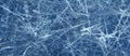 Ice texture on a skating rink, panorama. Royalty Free Stock Photo