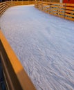 Ice texture on a skating rink. Winter background. Overhead view Royalty Free Stock Photo