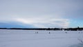 Iceroad n Lulea in Sweden in winter Royalty Free Stock Photo