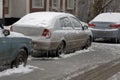 Ice on trees and cars