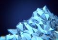 Ice triangle plexus blue abstract background with lots of light spots Royalty Free Stock Photo