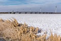 Ice under the bridge with a good frost