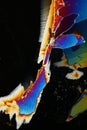 Ice under polarized light Royalty Free Stock Photo