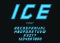 Ice vector font modern typography Royalty Free Stock Photo