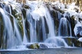 Ice waterfall Royalty Free Stock Photo