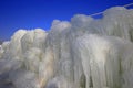 Ice waterfall, natural landscape in winter