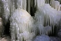 Ice waterfall, natural landscape in winter