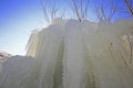 Ice waterfall, natural landscape in winter