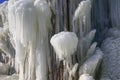 Ice waterfall, natural landscape in winter